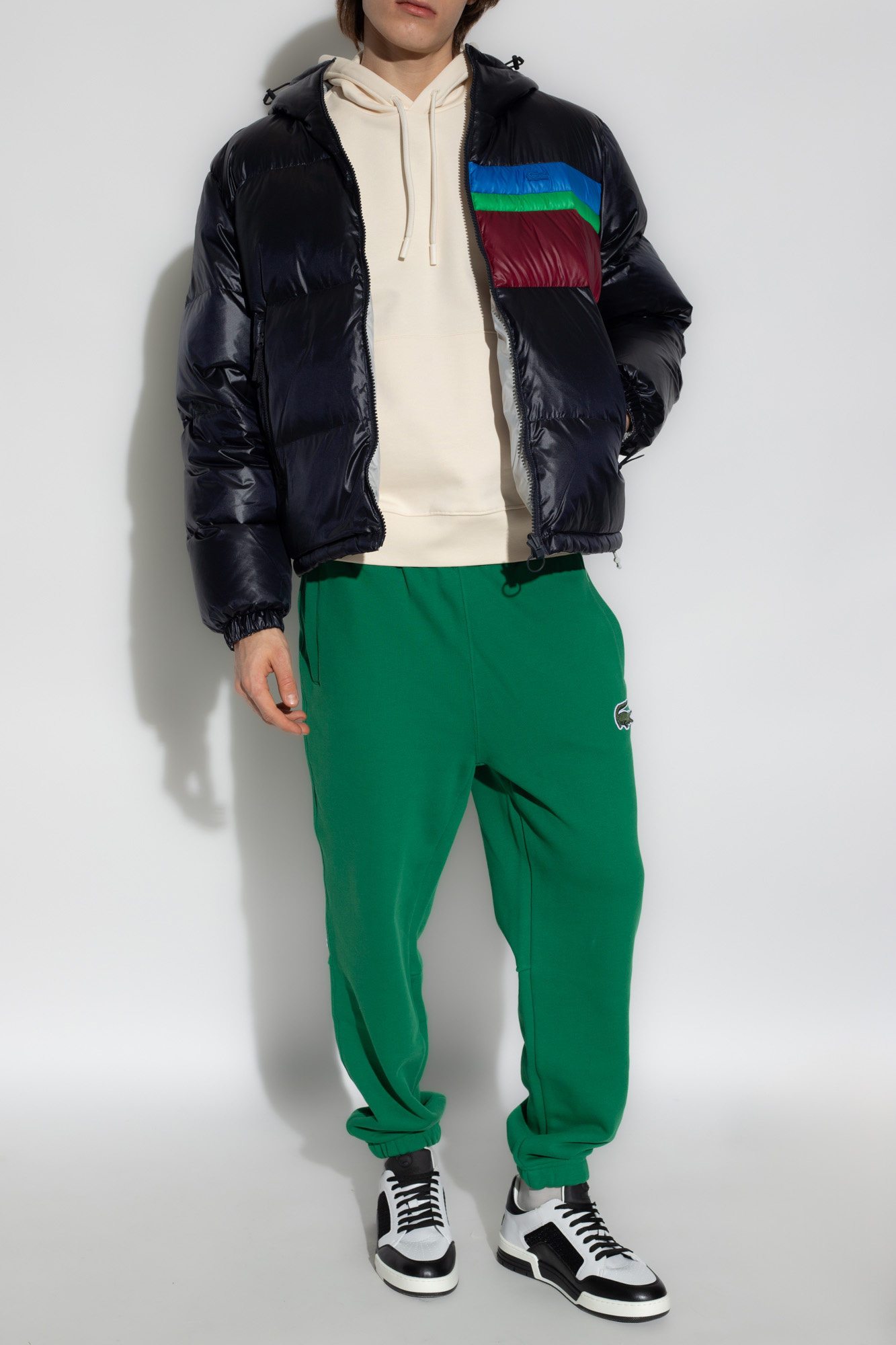 Lacoste green clearance puffer jacket